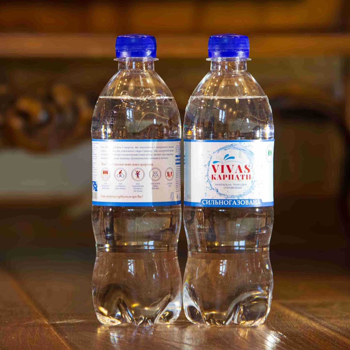 Мінеральна природна столова вода VIVAS 0.5л (сильногазована) оптом – ТОВ Дар Землі і Води