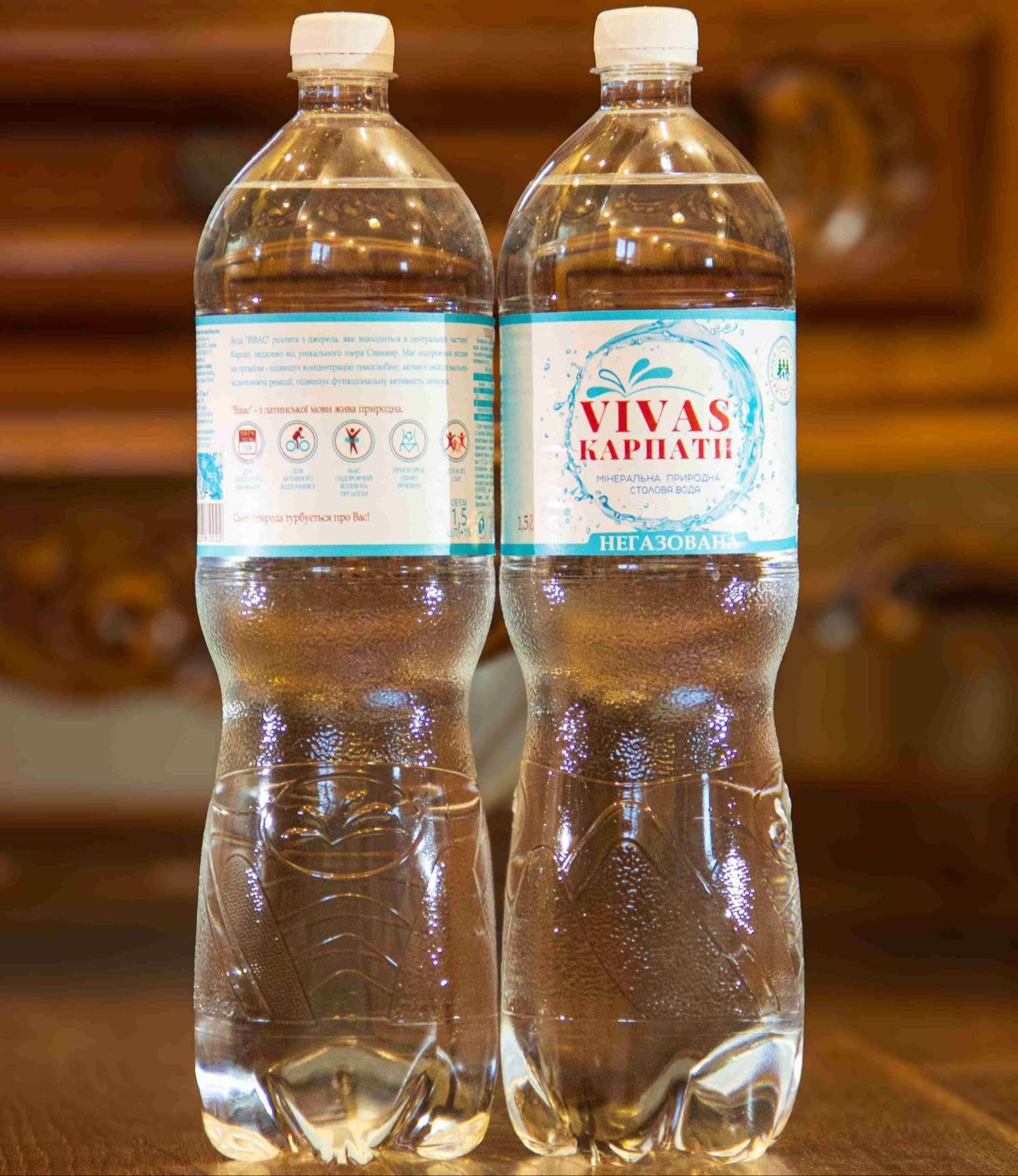Мінеральна вода VIVAS 1.5 л негазована – опт і роздріб | Дар Землі