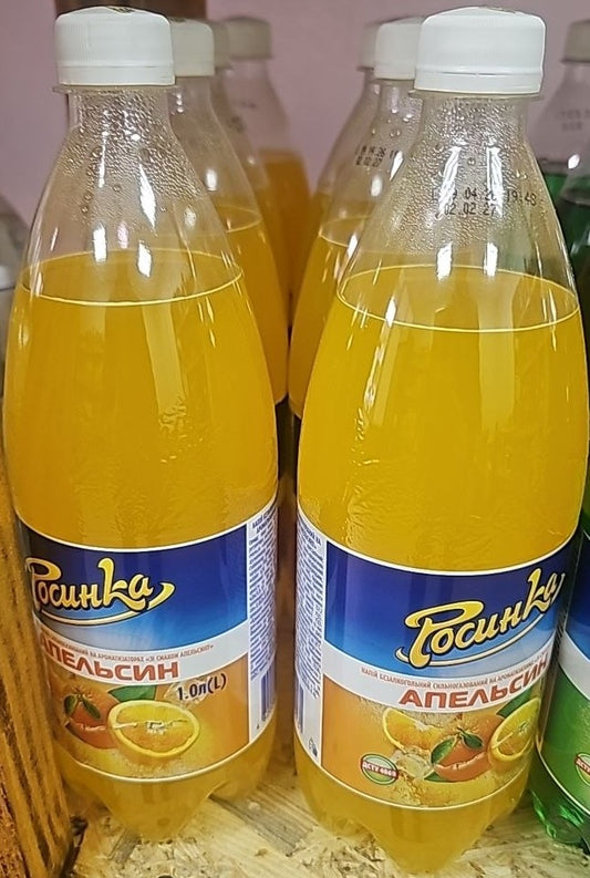Напій безалкогольний сильногазований «Росинка» зі смаком апельсину 1 л