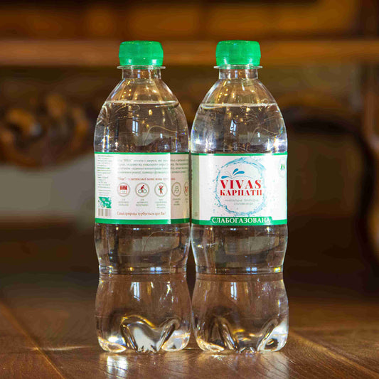 Минеральная природная столовая вода VIVAS 0,5 л (слабогазированная)